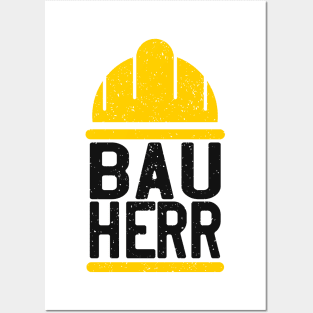 Bauherr Hausbau Bauhelm Posters and Art